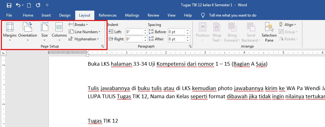 Materi TIK 12 kelas 4 Semester 1